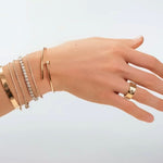 Rings 14K Solid Gold Thick Band with Diamonds Signature Ring