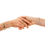 Rings 14K Solid Gold Thick Band with Diamonds Signature Ring