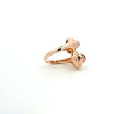 Rings 18K Gold Amethyst and Diamond Wrap Around Ring