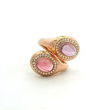 Rings 18K Gold Amethyst and Diamond Wrap Around Ring