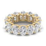 Rings 18K Gold and Oval Diamond Eternity Band, Lab Grown
