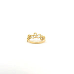 Rings 18K Gold Blue Topaz and Diamond Cluster Ring