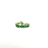 Rings 18K Gold East West Emerald Wrap Eternity Band