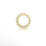 Rings 18K Gold Elevated Round Diamond Eternity Band, Lab Grown