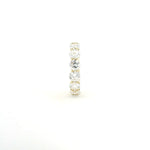 Rings 18K Gold Elevated Round Diamond Eternity Band, Lab Grown
