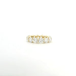 Rings 18K Gold Elevated Round Diamond Eternity Band, Lab Grown