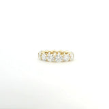 Rings 18K Gold Elevated Round Diamond Eternity Band, Lab Grown