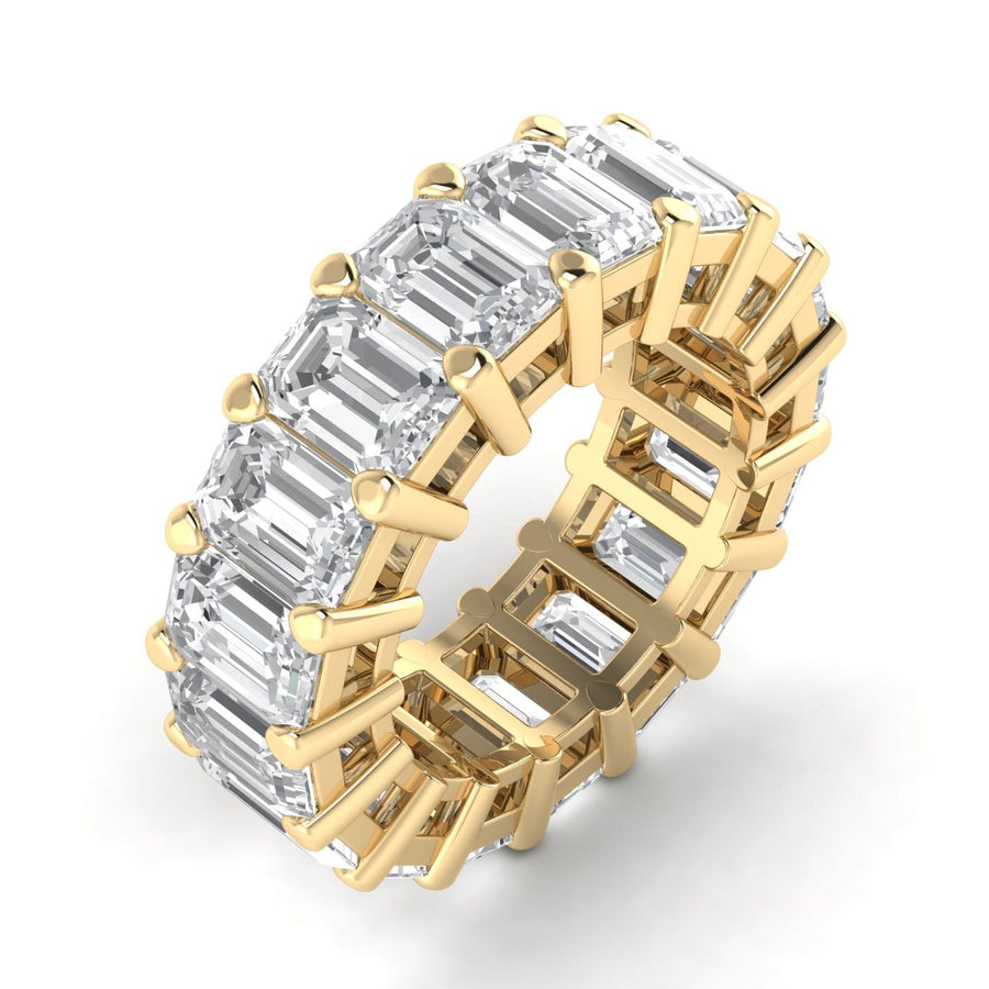 Rings 18K Gold Emerald Cut Diamond Eternity Ring Lab Grown