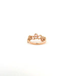 Rings 18K Gold Pink Sapphire and Diamond Cluster Ring, Medium