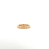 Rings 18K Gold Stretch Bezel Set Round White Diamond Half Eternity Rings