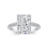 Rings 4 / Yellow Gold / Simple Solitaire Elongated Radiant Cut Diamond Engagement Rings