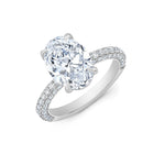 Rings 4 / Yellow Gold / Simple Solitaire Oval Diamond Engagement Rings, Lab Grown