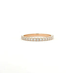 Rings 6 / Rose Gold / 14K 14K & 18K Gold Mini Round Diamond Eternity Ring, Lab Grown