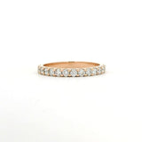 Rings 6 / Rose Gold / 14K 14K & 18K Gold Small Round Diamond Eternity Ring, Lab Grown