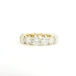 Rings 6 / Rose Gold / 7.5 ct 18K Gold Elevated Round Diamond Eternity Band, Lab Grown