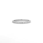 Rings 6 / White Gold / 14K 14K & 18K Gold Mini Round Diamond Eternity Ring, Lab Grown