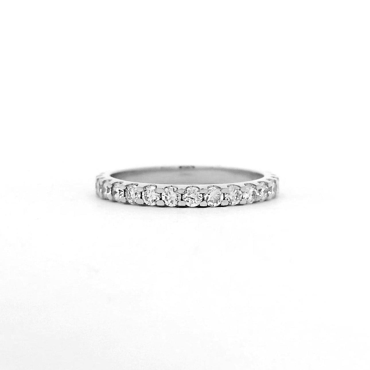 Rings 6 / White Gold / 14K 14K & 18K Gold Small Round Diamond Eternity Ring, Lab Grown