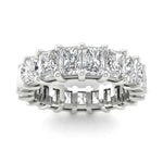 Rings 6 / White Gold / 4.9 ct 14K Gold Princess Cut Diamond Eternity Ring, Lab Grown