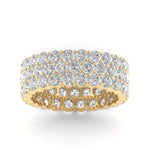 Rings 6 / Yellow Gold / 14K 14K & 18K Gold Band of Diamond Eternity Ring, Lab Grown 5 ct