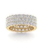 Rings 6 / Yellow Gold / 14K 14K & 18K Gold Band of Diamond Eternity Ring, Lab Grown 8.1 ct