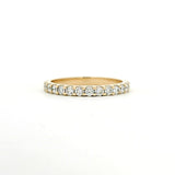 Rings 6 / Yellow Gold / 14K 14K & 18K Gold Small Round Diamond Eternity Ring, Lab Grown