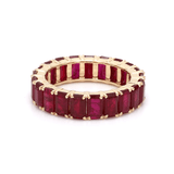 Rings 6 / Yellow Gold / 14K 14K or 18K Gold Ruby Eternity Band