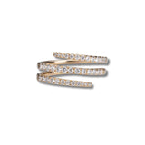 Rings 6" / Yellow Gold 14K Gold and Diamond Wrap Around Ring