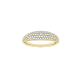 Rings 6 / Yellow Gold 14K Gold Small Micro-Pave Diamond Dome Ring