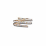 Rings 6" / Yellow Gold 18K Gold Stretch Gold and Diamond Wrap Around Ring