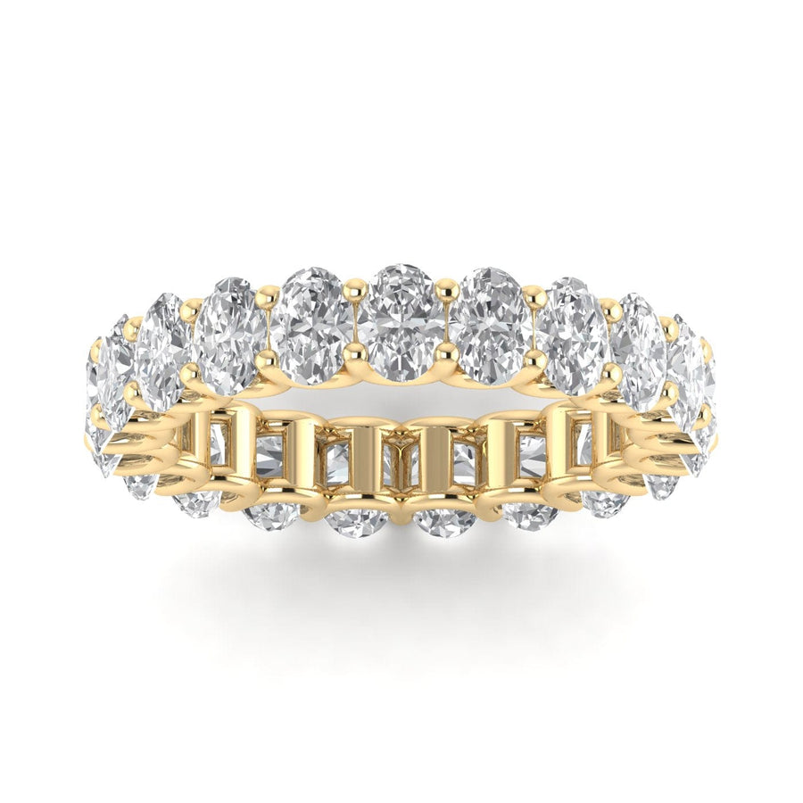 Rings 6 / Yellow Gold / 2.3 ct 14K Gold Oval Diamond Eternity Band, Lab Grown