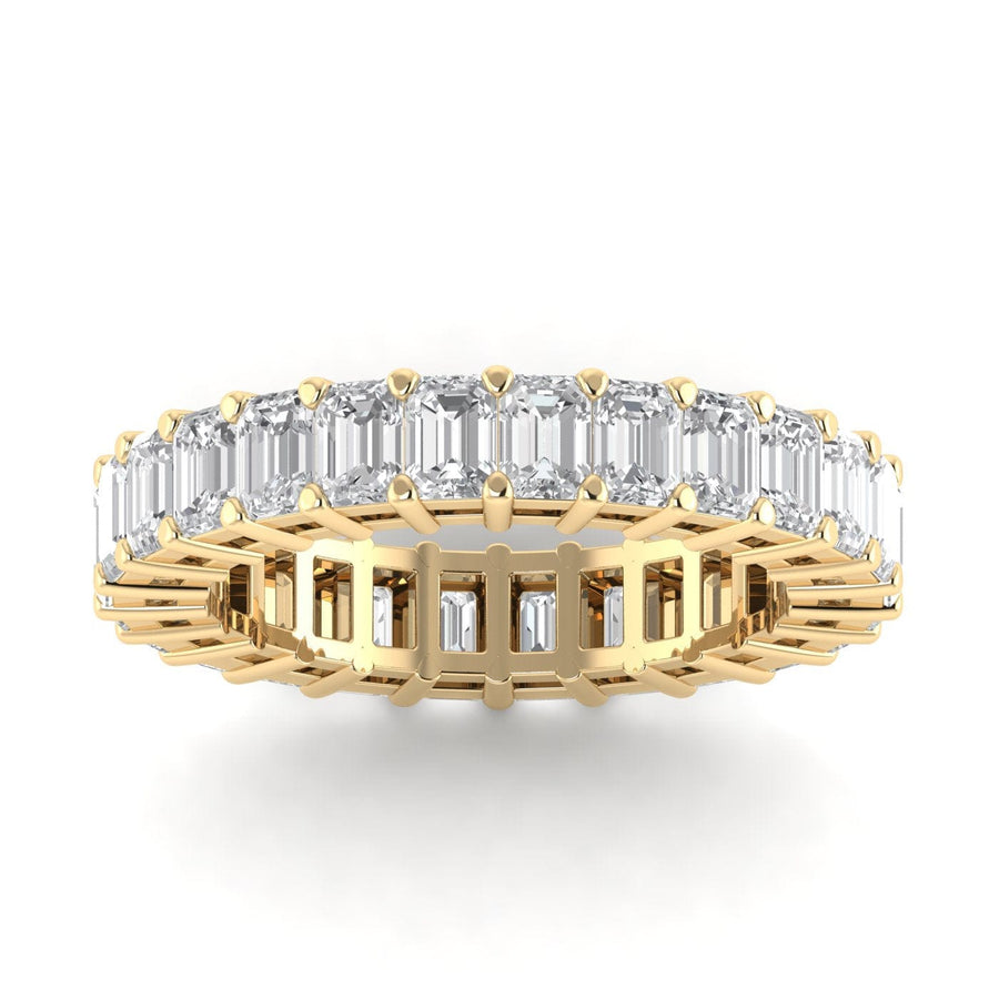 Rings 6 / Yellow Gold / 3.9 ct 14K Gold Emerald Cut Diamond Eternity Ring Lab Grown