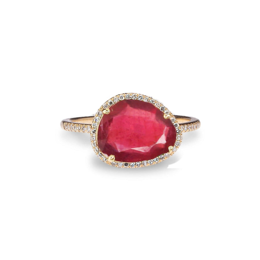 Rings 6 / Yellow Gold Ruby and Diamond Ring