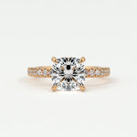 Rings Cushion Cut Diamond Engagement Rings, Lab Grown