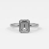 Rings Emerald Cut Bezel Setting