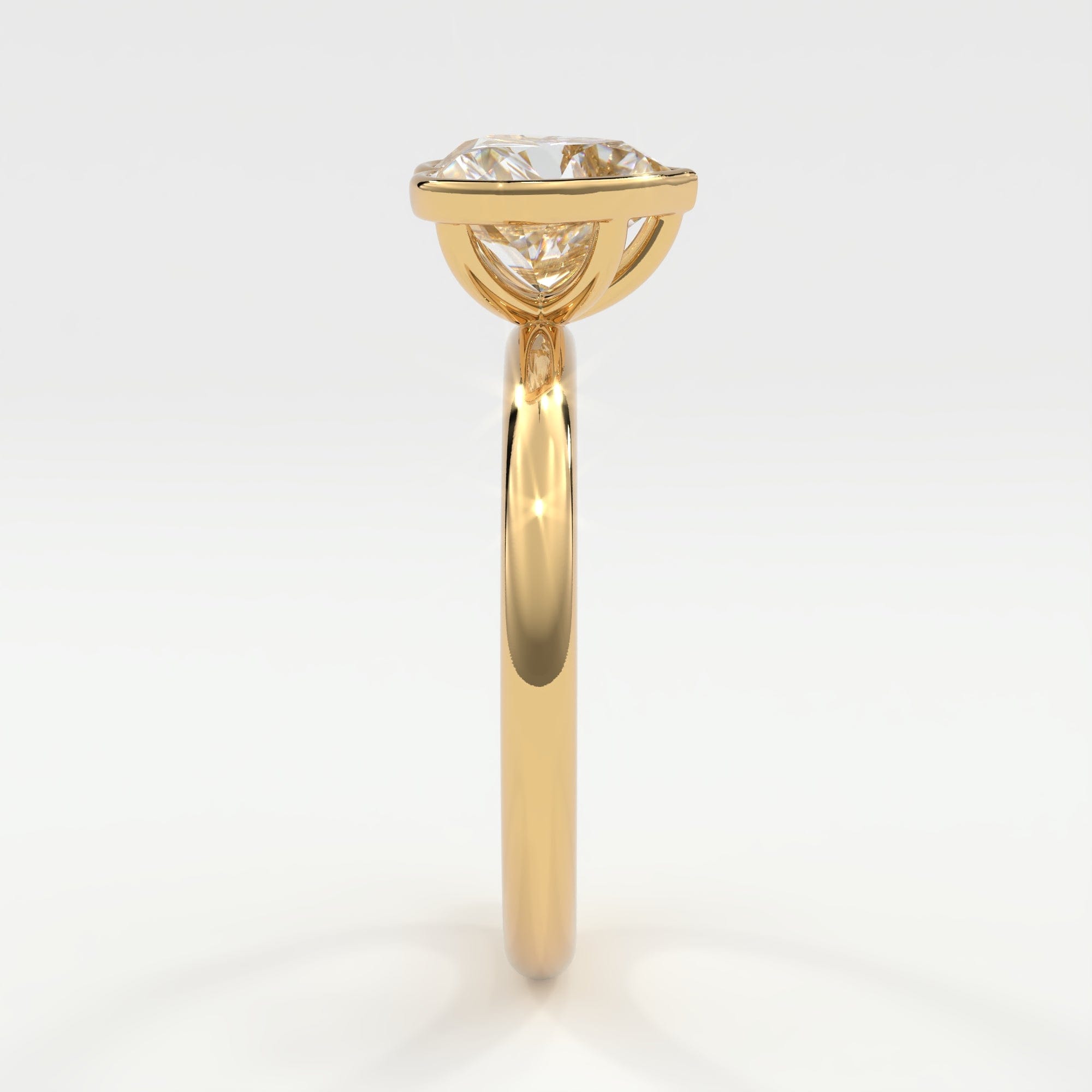 Rings Heart Shape Bezel Setting