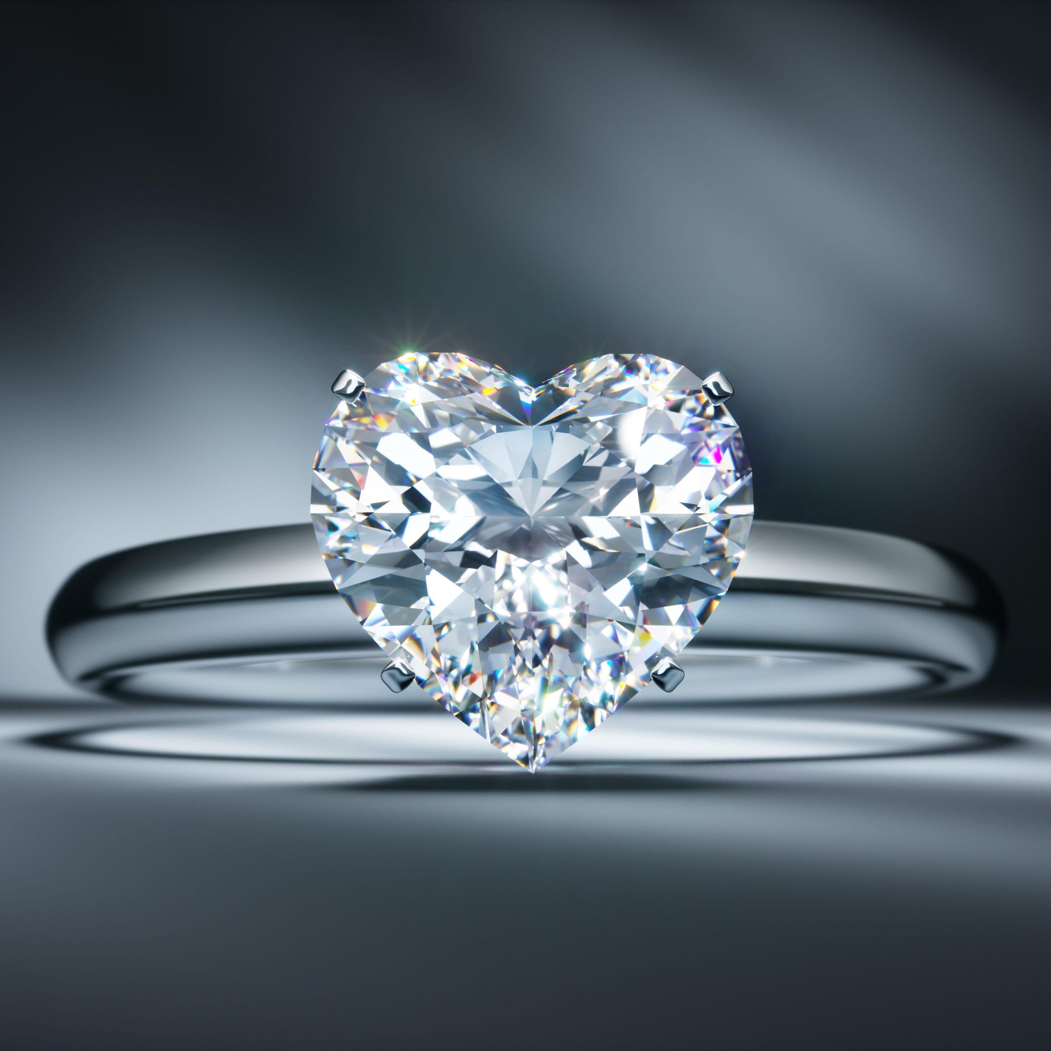 Rings Heart Shaped Diamond Engagement Rings, Lab Grown