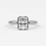 Rings Radiant Cut Bezel Setting