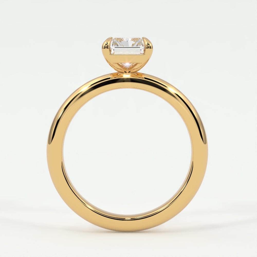 Rings Radiant Cut Diamond Solitaire Band