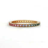 Rings Rainbow 14K Gold Eternity Stacking Rings