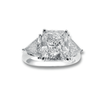 Rings Square Radiant Cut Diamond Engagement Rings, Lab Grown