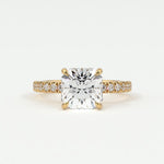 Rings Square Radiant Cut Diamond Engagement Rings, Lab Grown