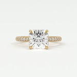 Rings Square Radiant Cut Diamond Engagement Rings, Lab Grown