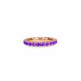 Rings XS: size 4-7 / Rose Gold / .6-.76 Carats Blue Sapphires TW Stretch & Stack Purple Sapphire Eternity Rings, .6-3.0 Carats