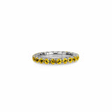 Rings XS: size 4-7 / White Gold / .6-.76 Carats Yellow Sapphires TW Stretch & Stack Yellow Sapphire Eternity Rings .6-3 carats
