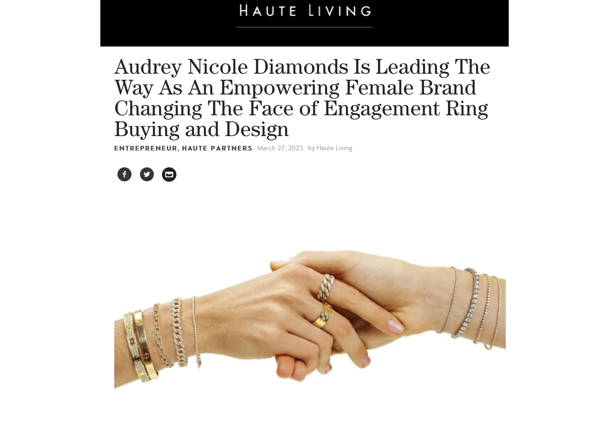 Audrey Nicole Diamonds Is Leading The Way As An Empowering Female Brand Changing The Face of Engagement Ring Buying and Design