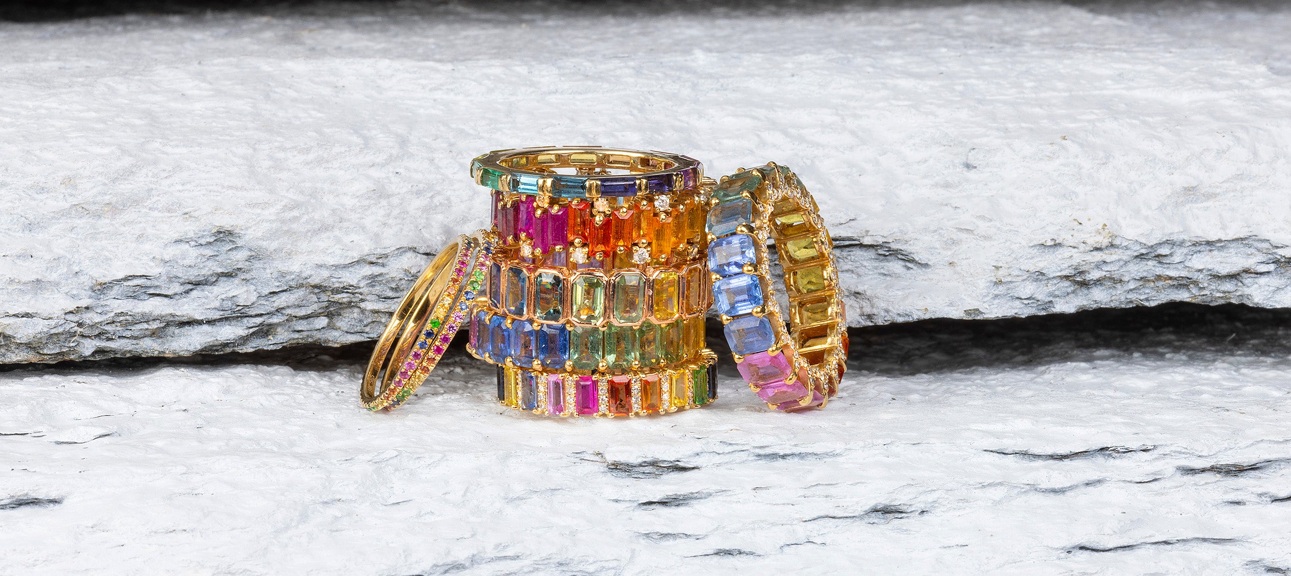 Colored Gemstone Ring Collection