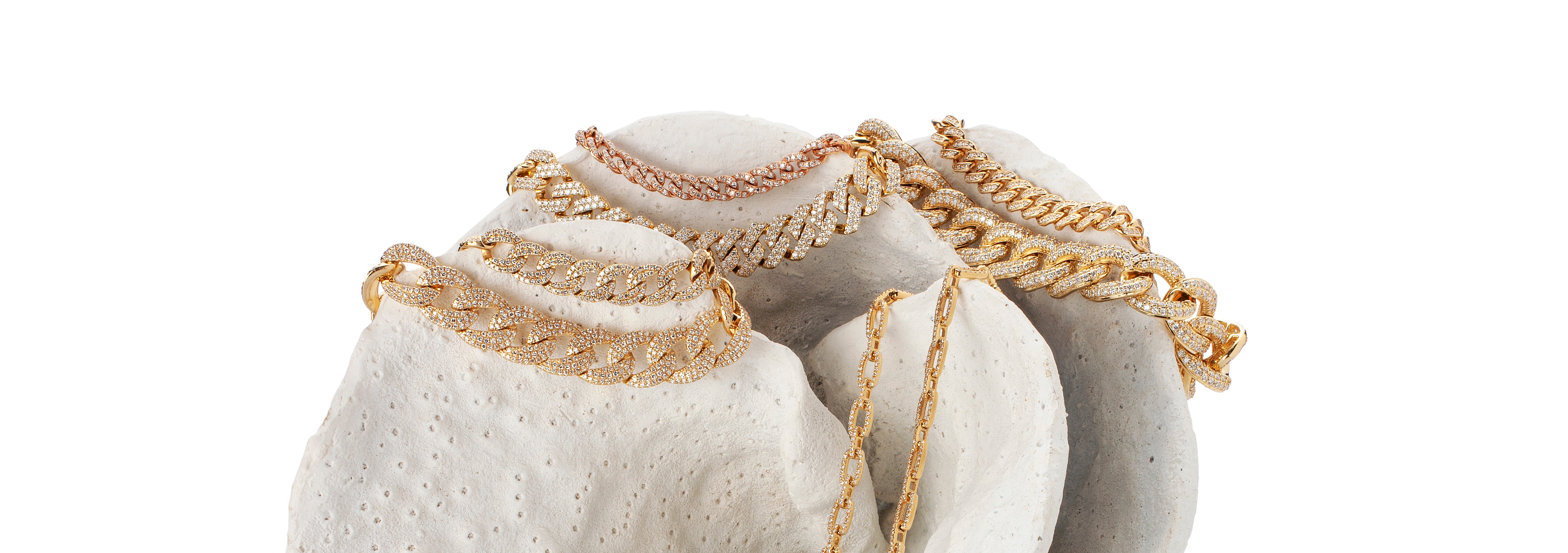 Micro-Pave Diamond Cuban Link Collection