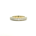 18K Gold Pave Diamond Stretch Ring