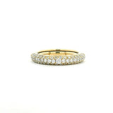 18K Gold Pave Diamond Stretch Ring