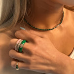 18K Gold Pave Diamond Stretch Ring
